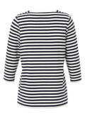 Soft fließendes 3/4-Arm Ringel-Shirt mit U-Boot-Ausschnitt /