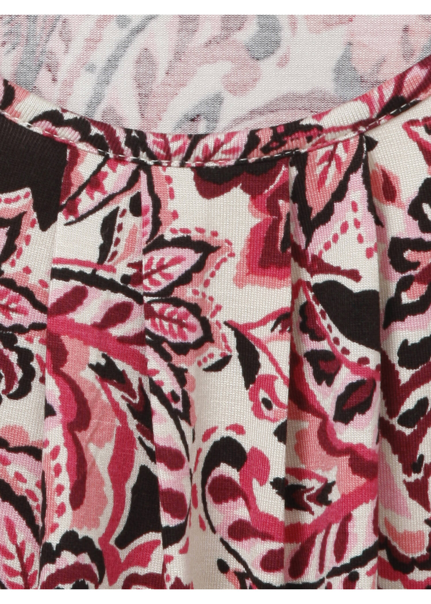 3/4-Arm Viskose-Jersey Print Shirt mit Gummizugbund /