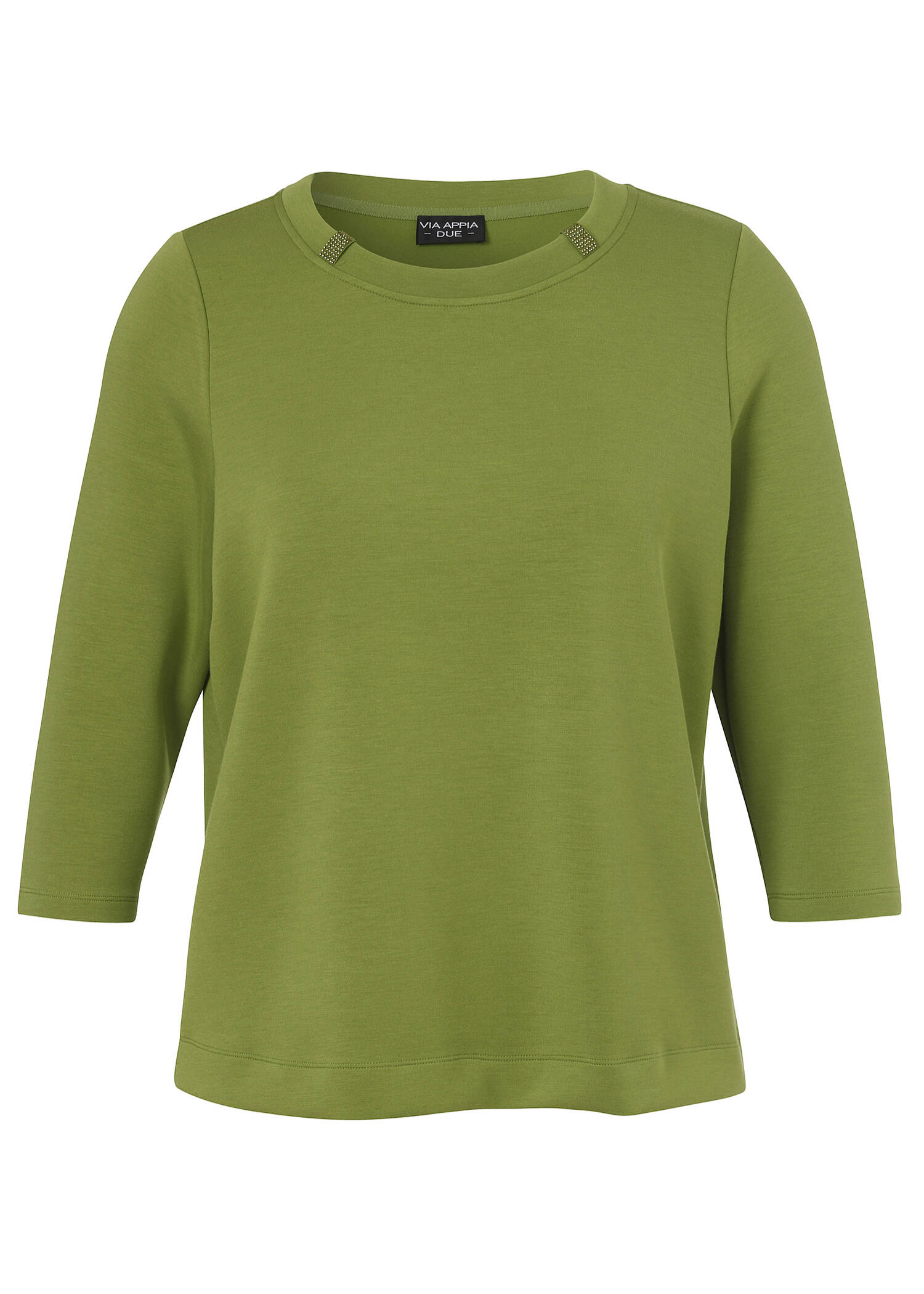 3/4-Arm Sweatshirt mit Schmuck-Details /