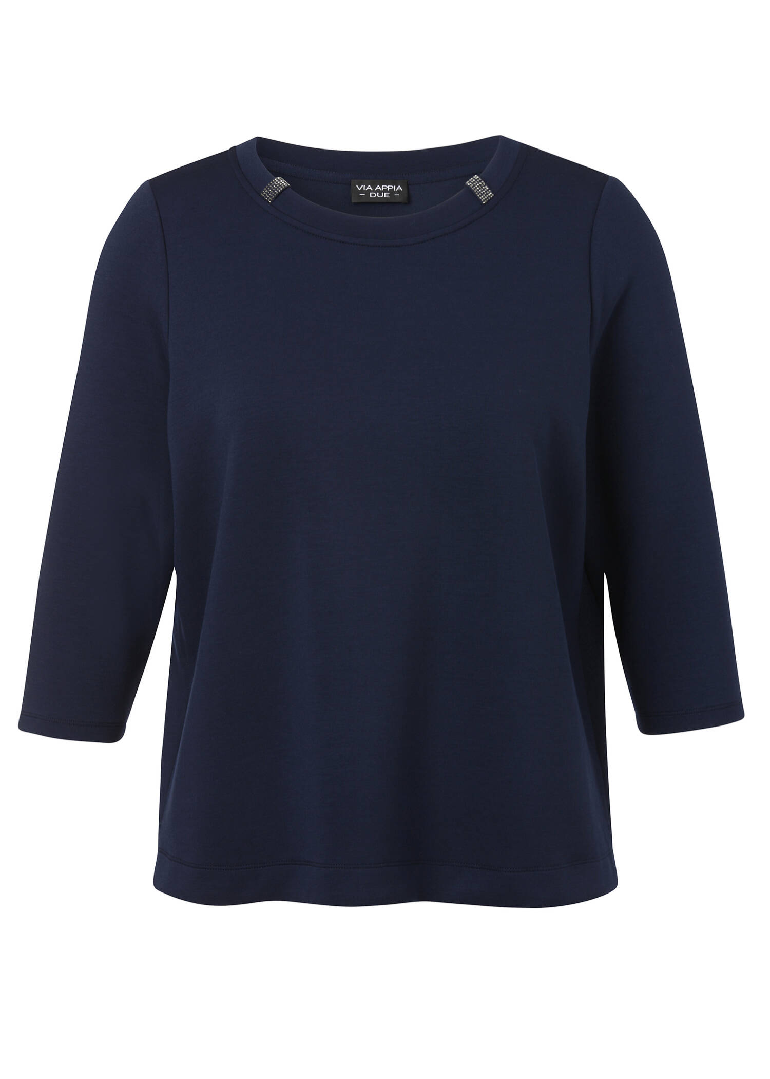 3/4-Arm Sweatshirt mit Schmuck-Details /