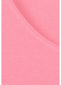 Einfarbiges 3/4-Arm Kombi-Sweatshirt mit feiner Ripp-Struktur /