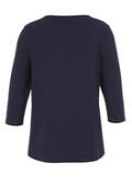 Einfarbiges 3/4-Arm Kombi-Sweatshirt mit feiner Ripp-Struktur /