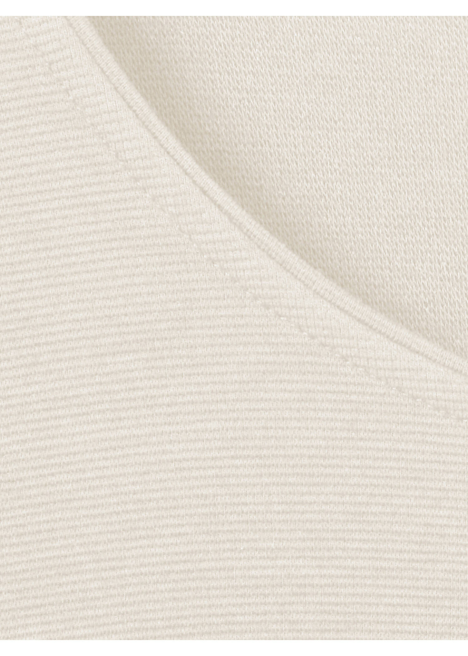 Einfarbiges 3/4-Arm Kombi-Sweatshirt mit feiner Ripp-Struktur /