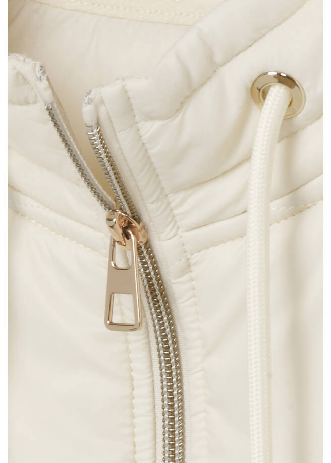 Wattierte Steppweste mit Zipper /