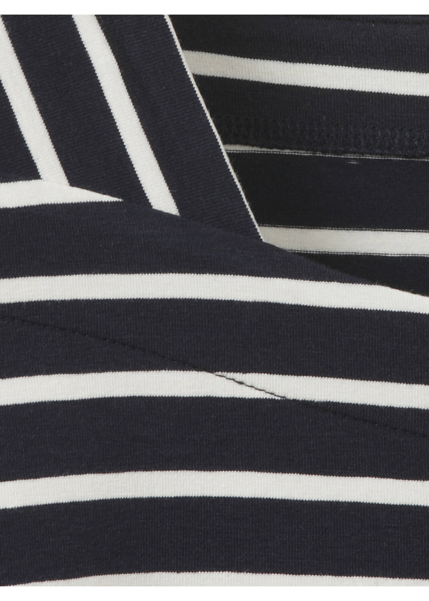 Geringeltes Langarmshirt mit Karree-Ausschnitt /