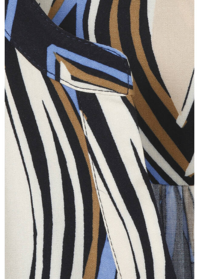Fließende Viskosebluse mit Print /
