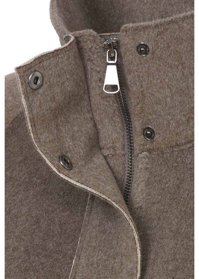 Moderne Outdoor Jacke Taupe Melange /