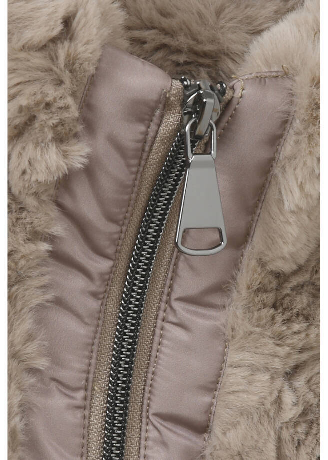 Supersofte Kuscheljacke in Taupe / 
