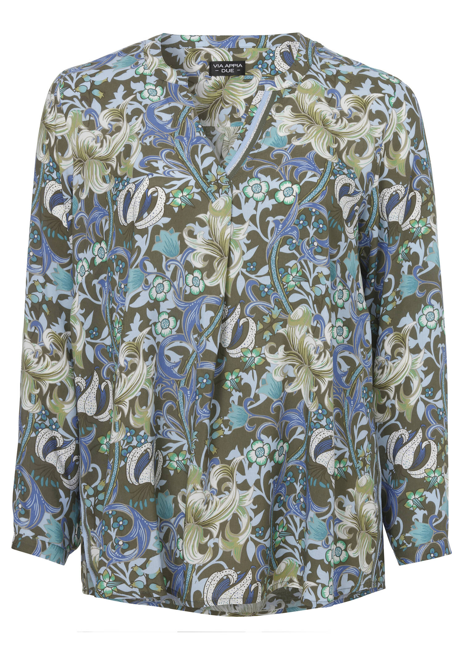 Feminine Schlupfbluse mit floralem Allover-Muster /