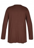 Klassische Longstrickjacke mit unifarbenem Stoff /