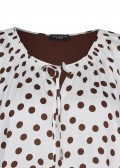 Zeitlose Schlupfbluse mit gepunktetem Muster /