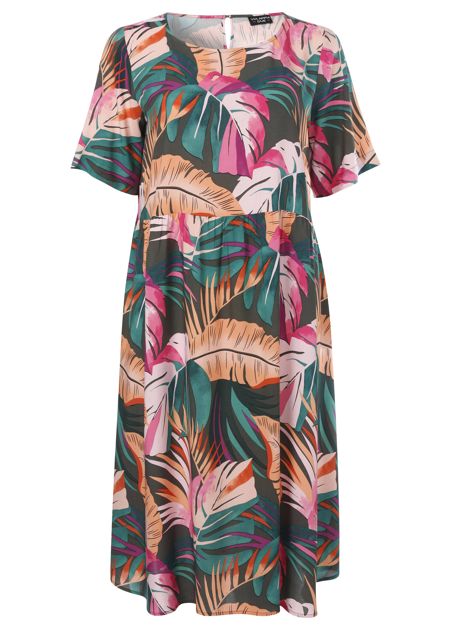 Sommerkleid mit exotischem Allover-Muster /