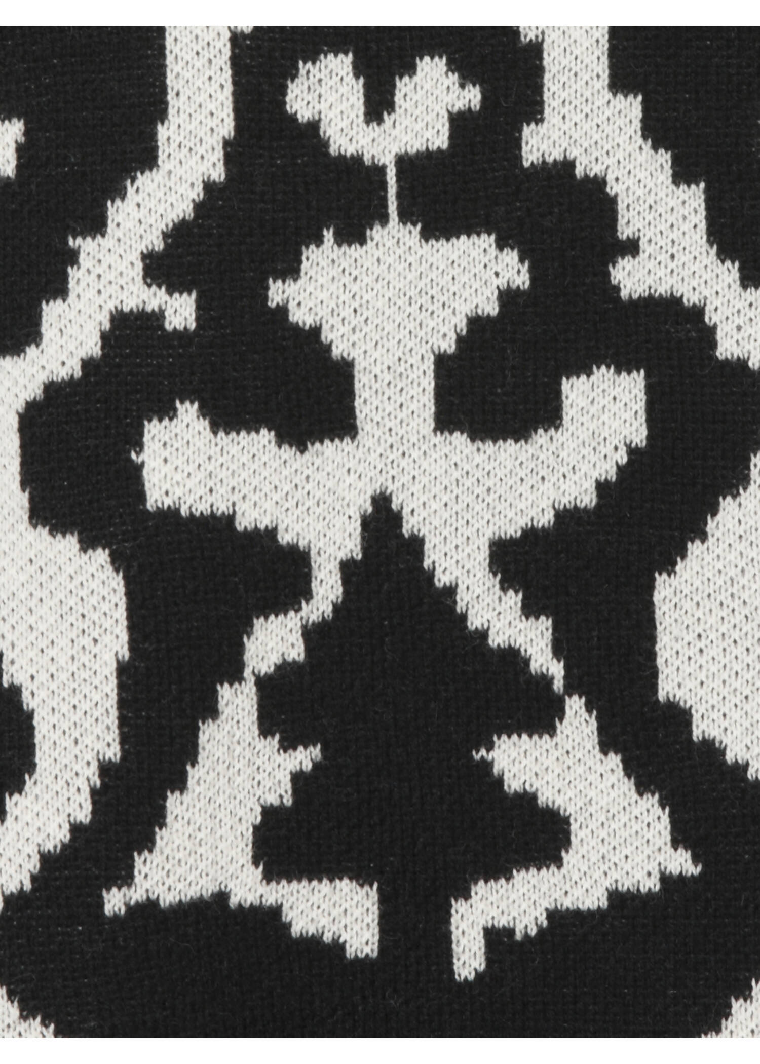 Extrovertierter Strickpullover mit zweifarbigem Muster /