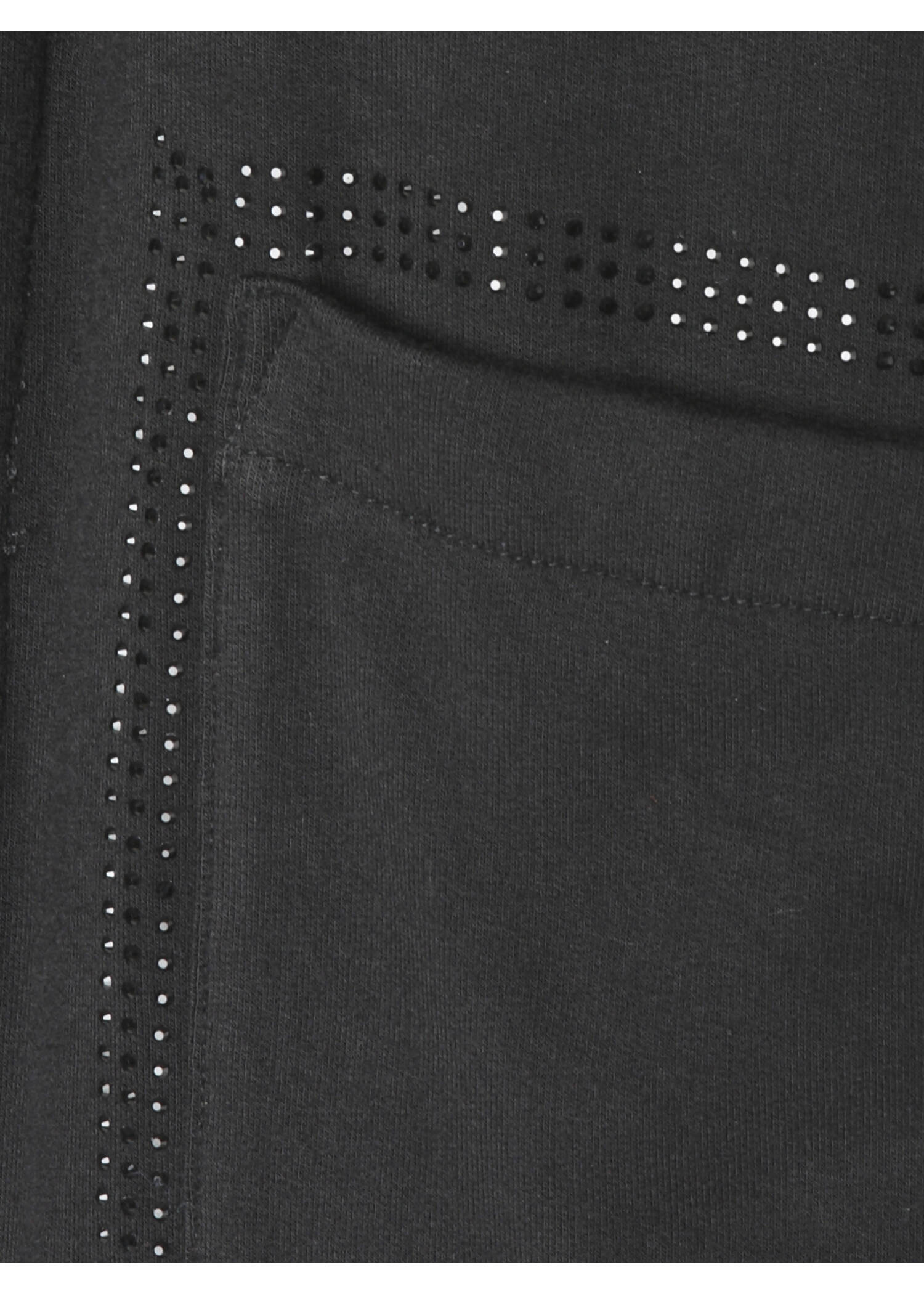 Sportive Kapuzensweatjacke mit Glitzersteinen /