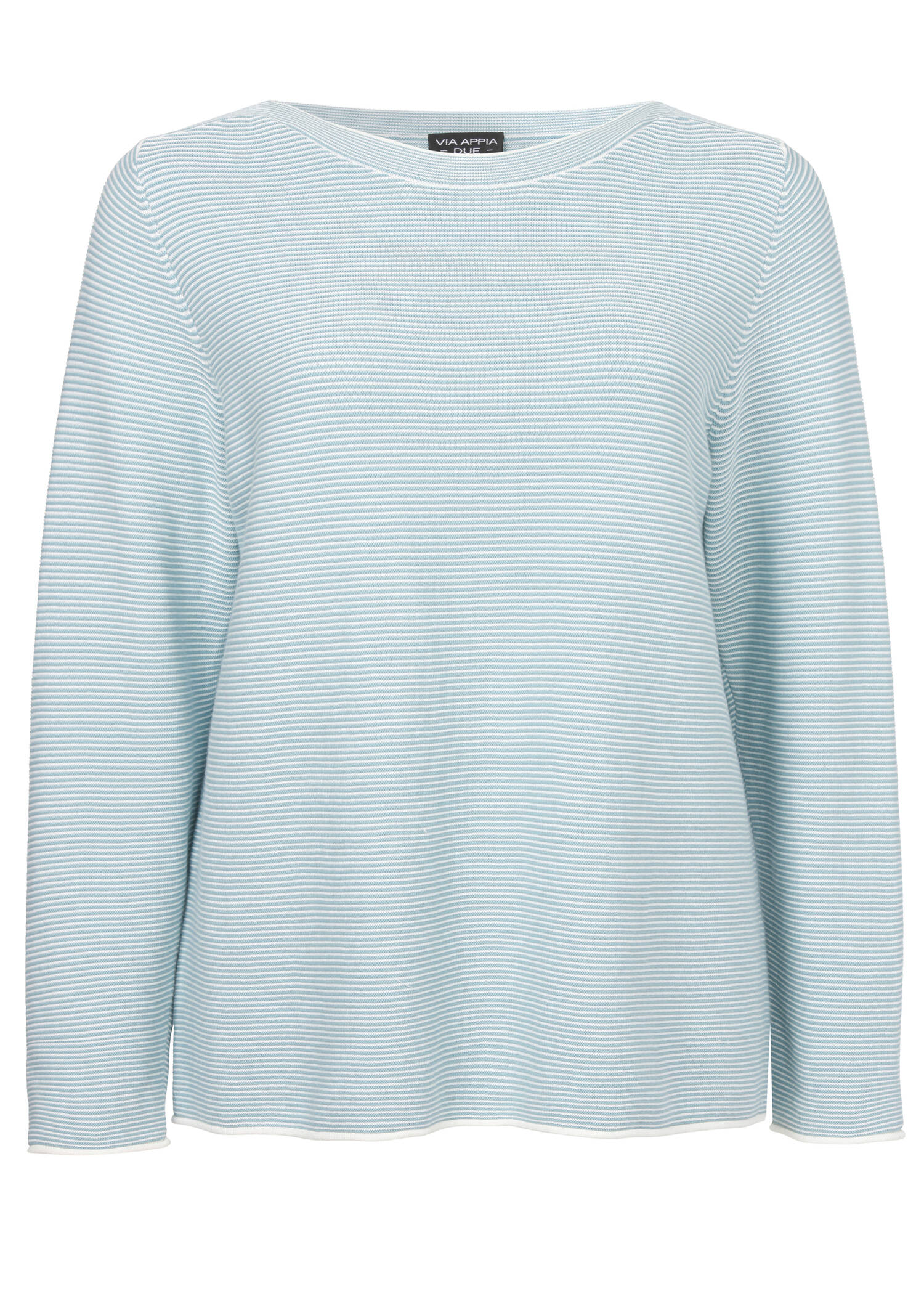 Dezenter Pullover mit gestreiftem Allover-Muster /