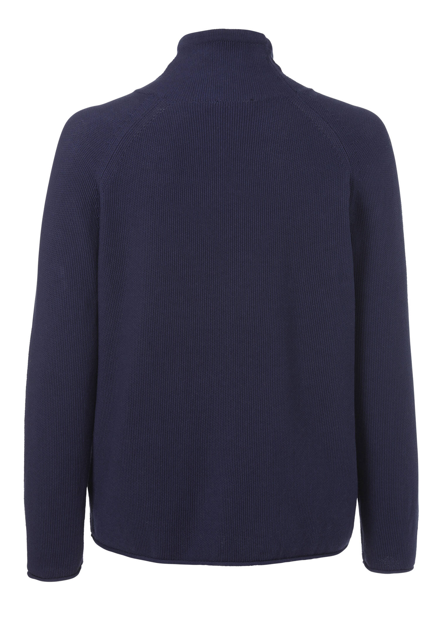 Sportiver Stehkragenpullover aus unifarbenem Stoff /