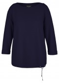 Fließendes Sweatshirt mit Tunnelzug-Saum /