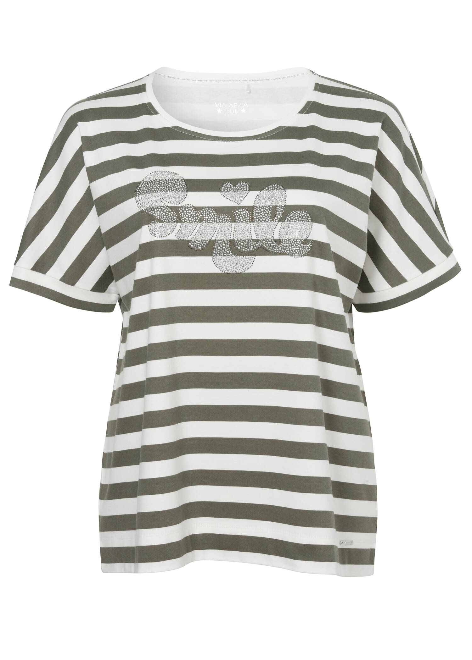 Modisches Sweatshirt mit Glitzersteinen / 