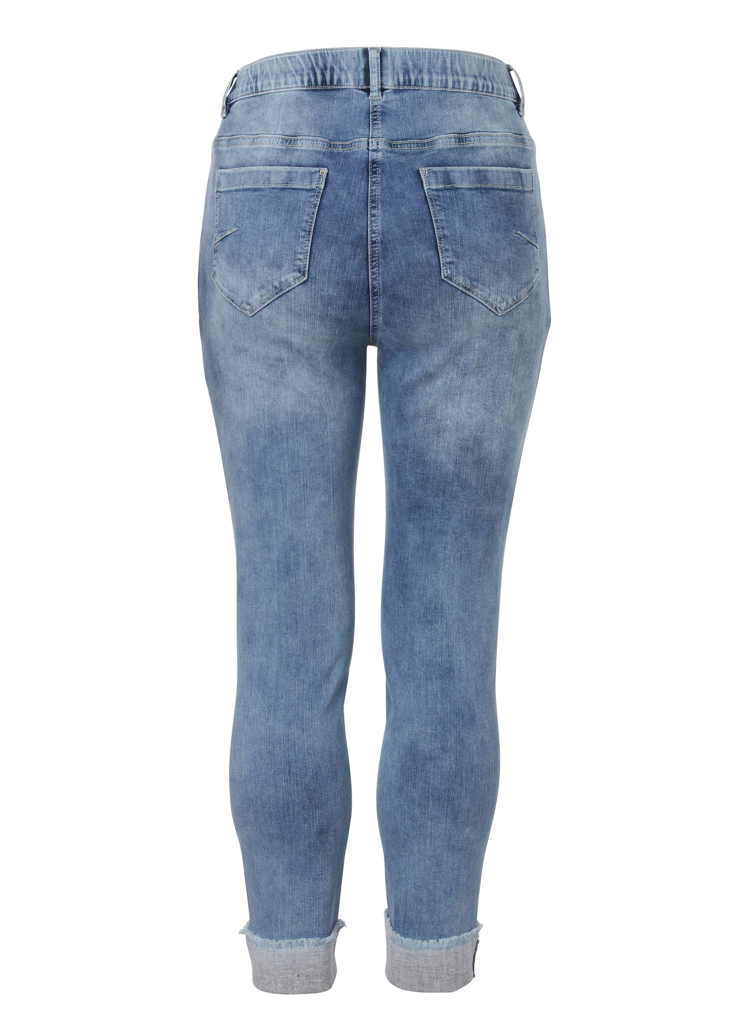Modische Schlupfjeans in unifarbenem Design /