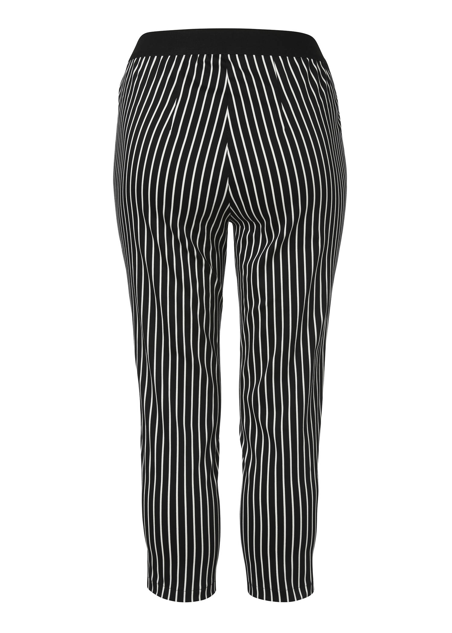 Modische Stoffhose mit gestreiftem Allover-Muster /
