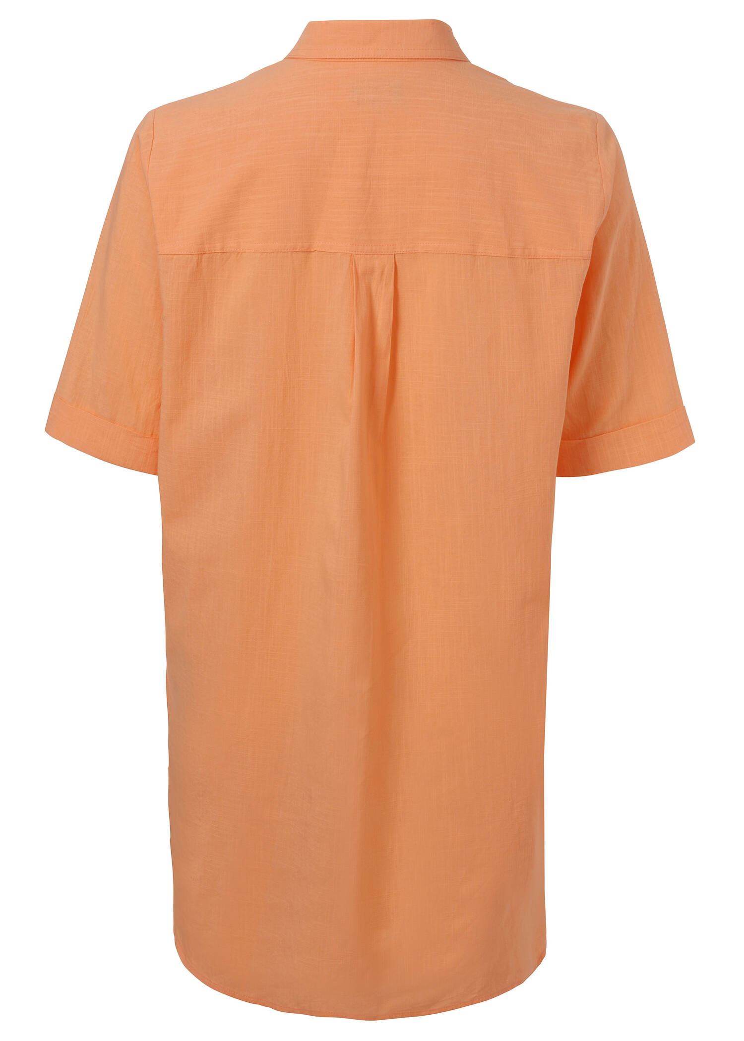 Dezente Longbluse in unifarbenem Design /