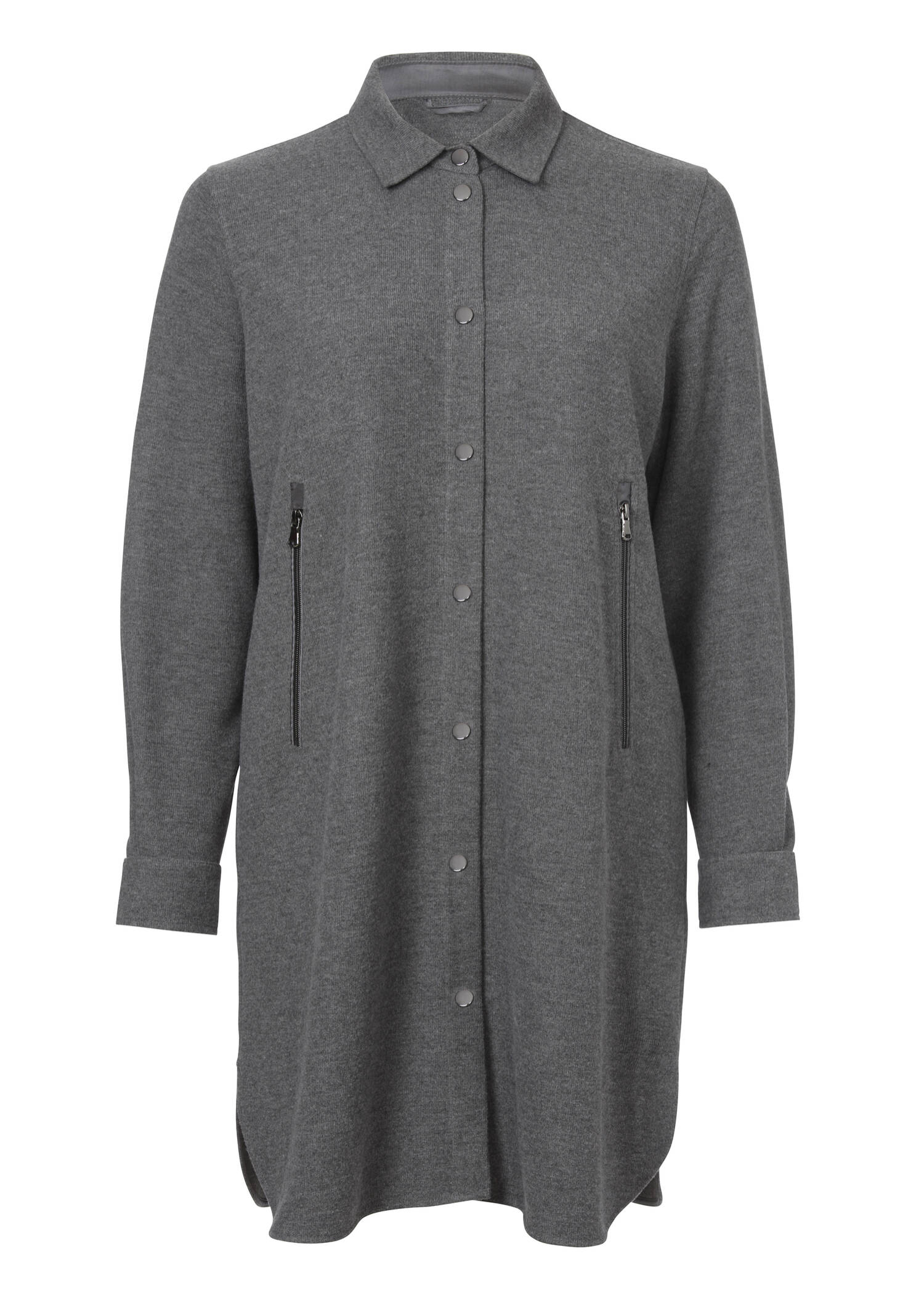 Jugendliche Longbluse in meliertem Stil /