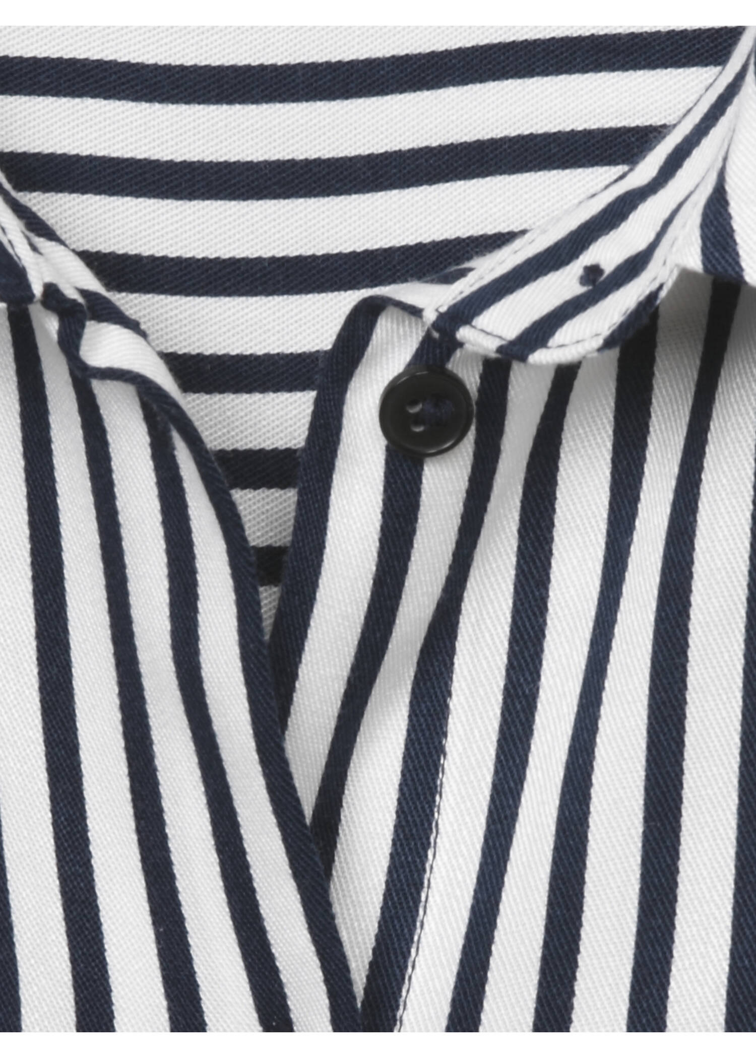 Klassische Langarmbluse mit gestreiftem Allover-Muster /