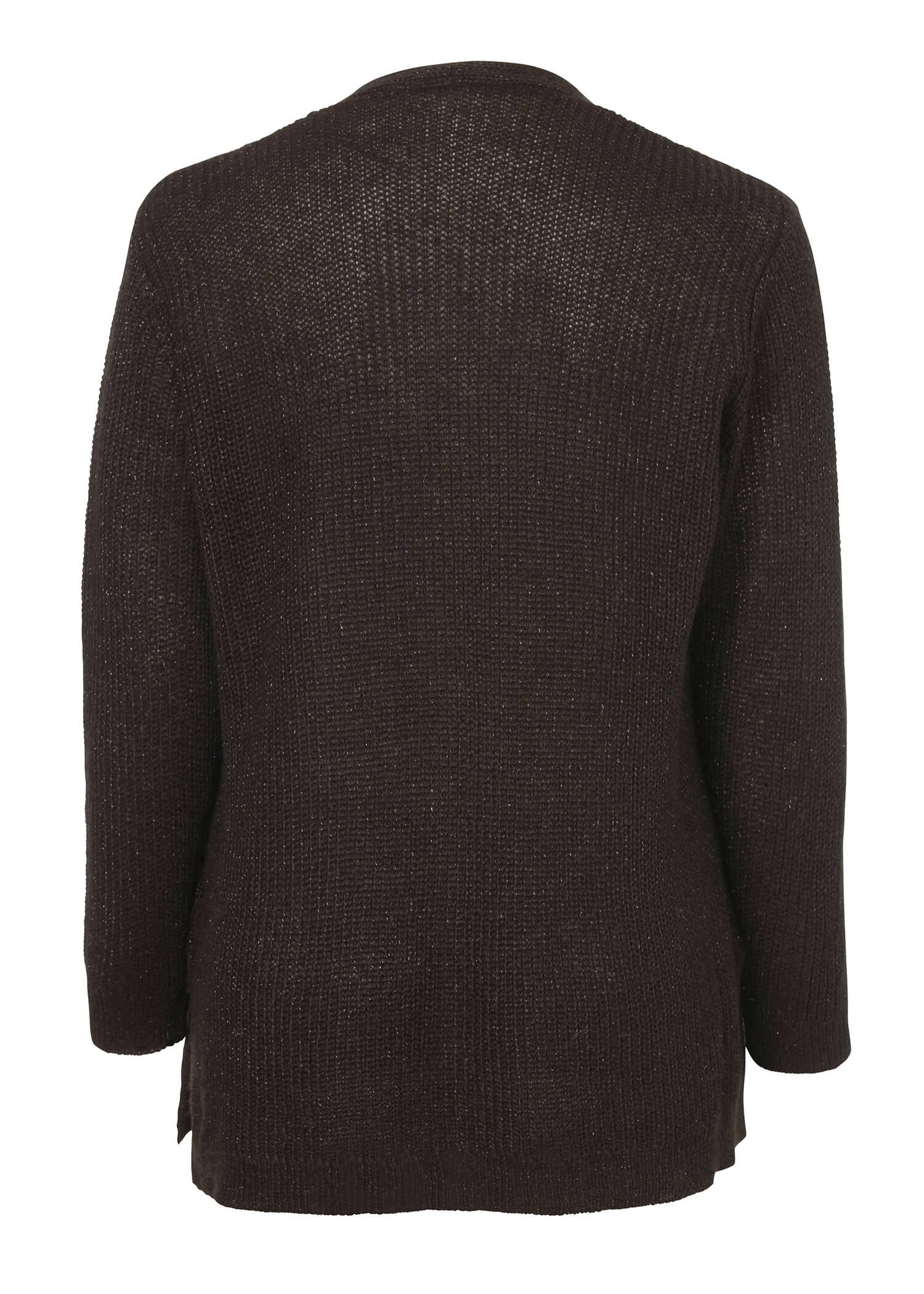 Dezente Strickjacke mit Glitzergarn /