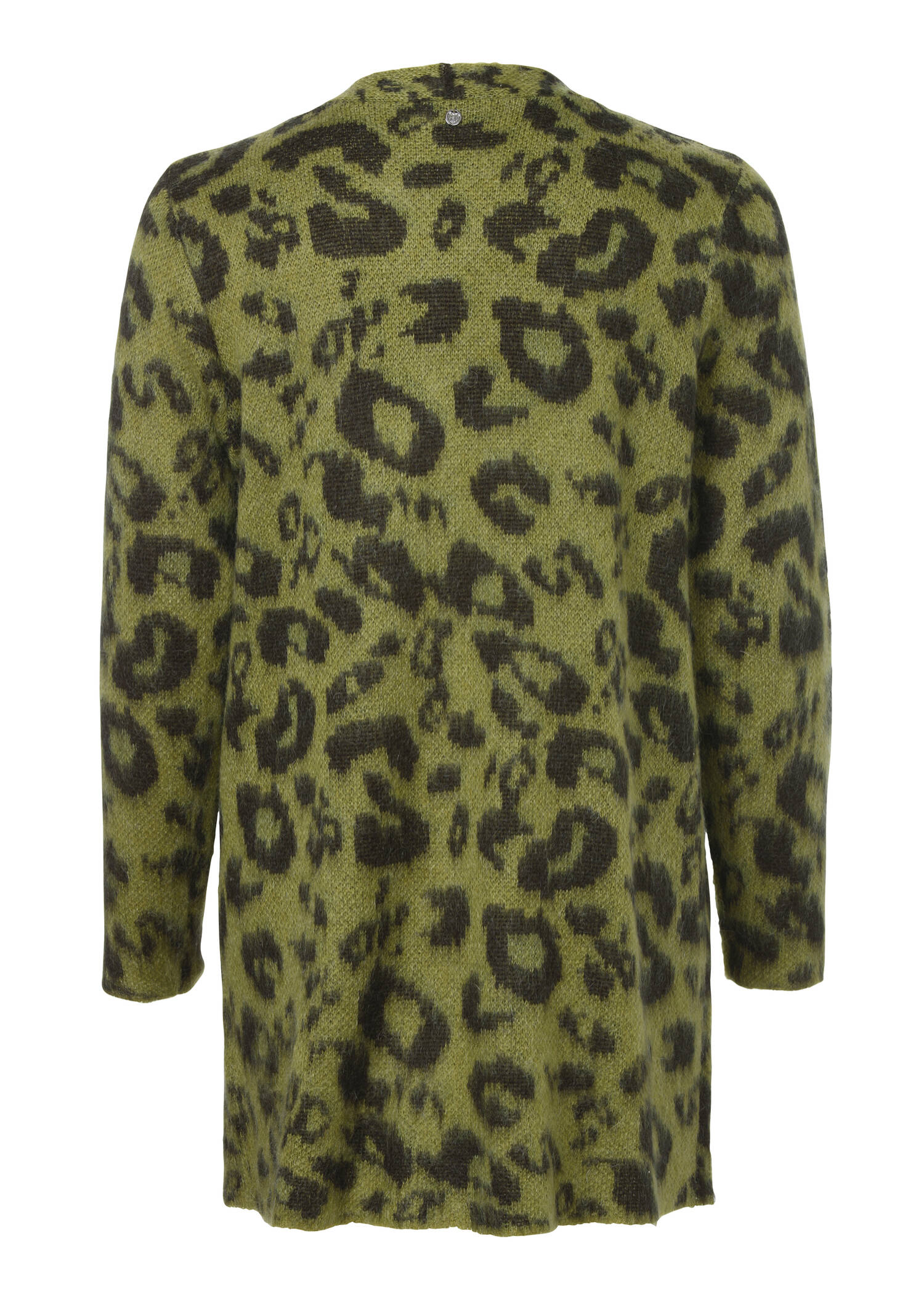 Modische Strickjacke mit Animalprint /