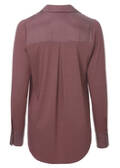Feminine Schlupfbluse mit Logo-Applikation / 