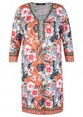 Perlenbesticktes Midi-Kleid /