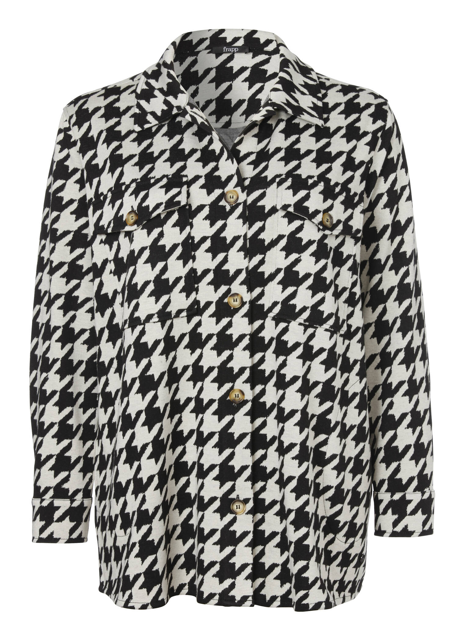 Modische Übergangsjacke mit Hahnentritt-Muster /