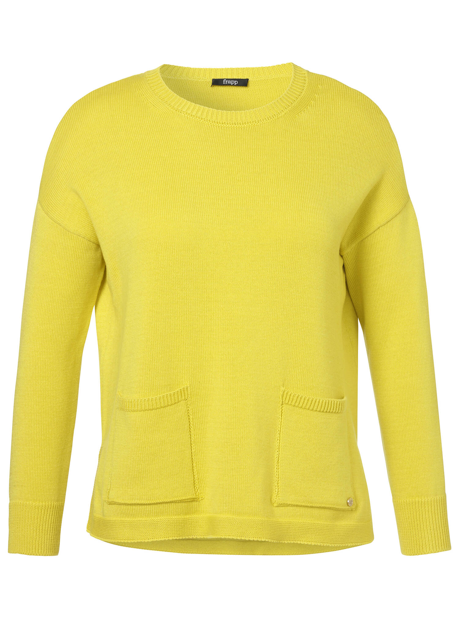 Modischer Strickpullover mit überschnittenen Schultern /