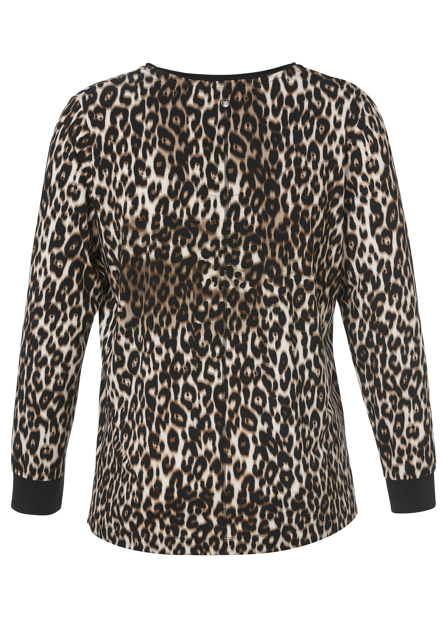 Extrovertiertes Langarmshirt mit abstraktem Animalprint / 