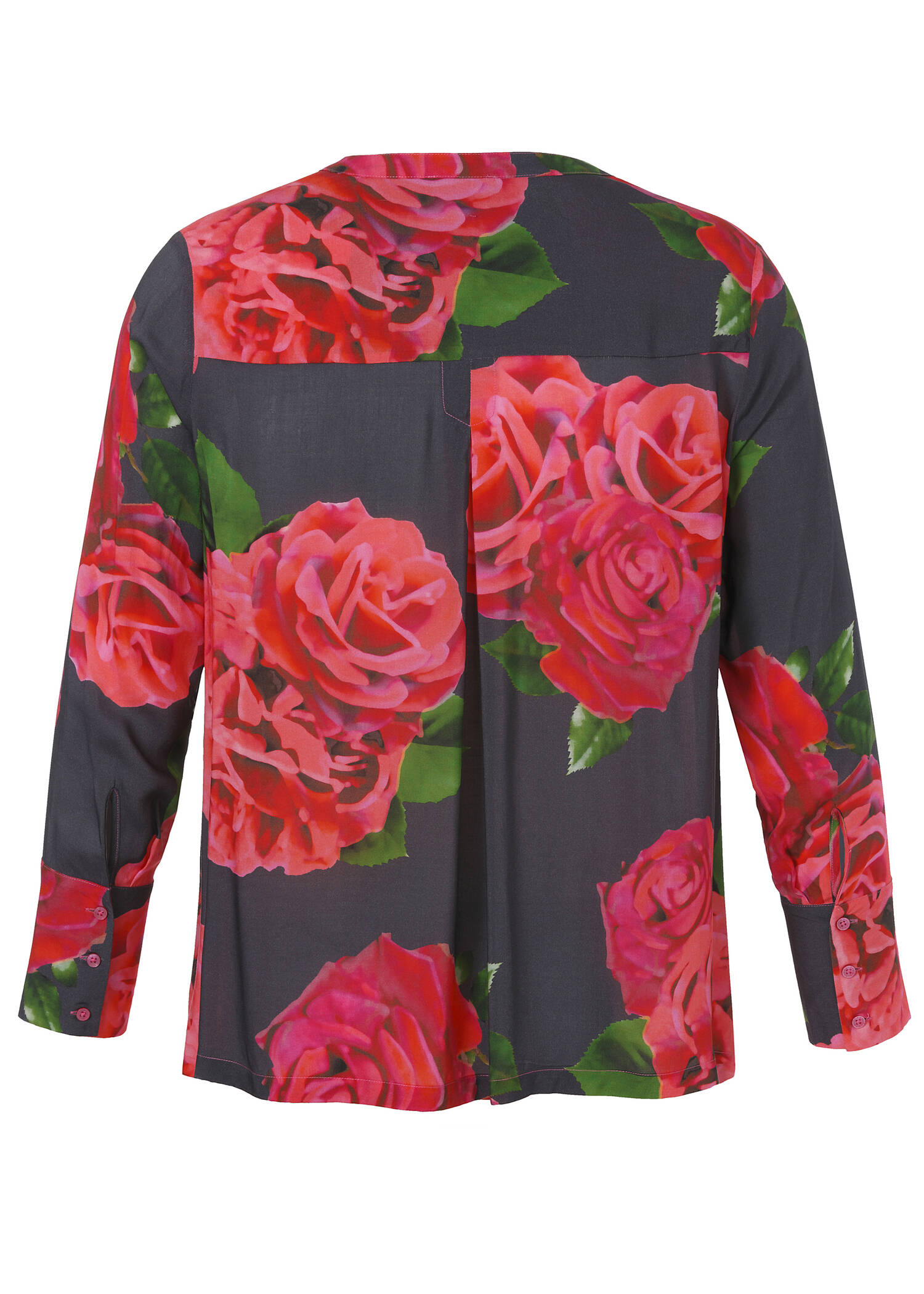 Feminine Langarmbluse mit Allovermuster /