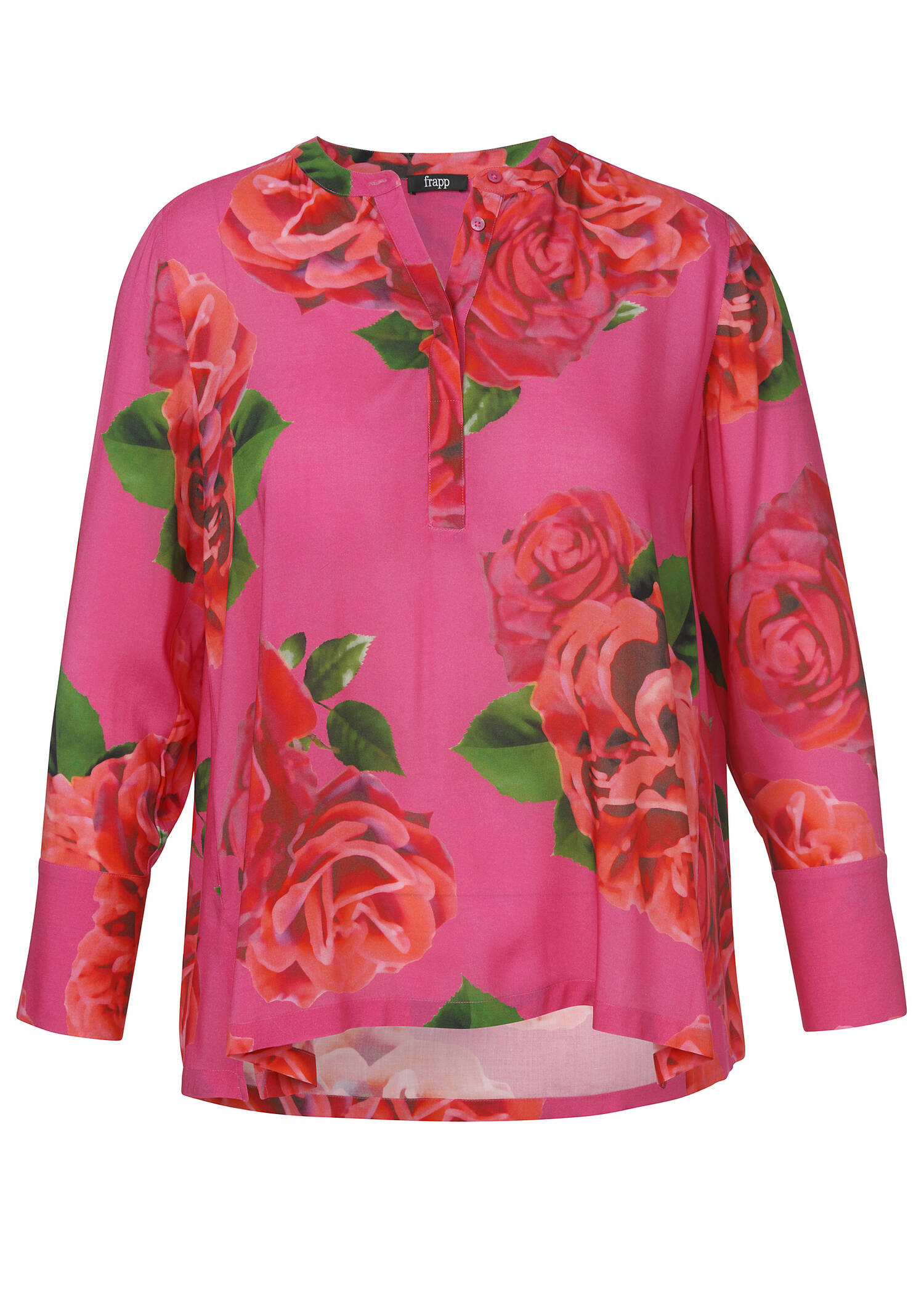 Feminine Langarmbluse mit Allovermuster /