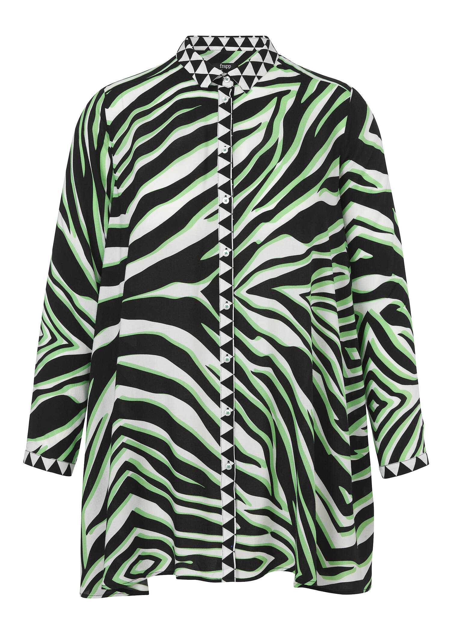 Klassische Bluse mit Allovermuster / 