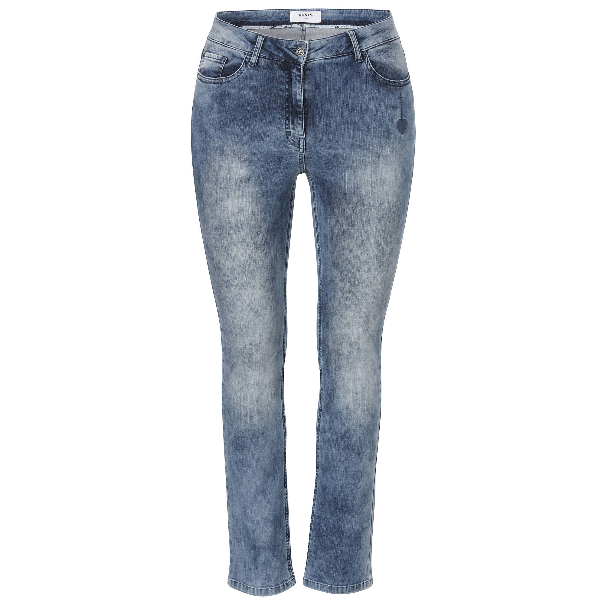 Hochwertige Denim Jeans in Used Optik