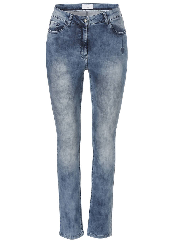 Hochwertige Denim Jeans in Used Optik / 