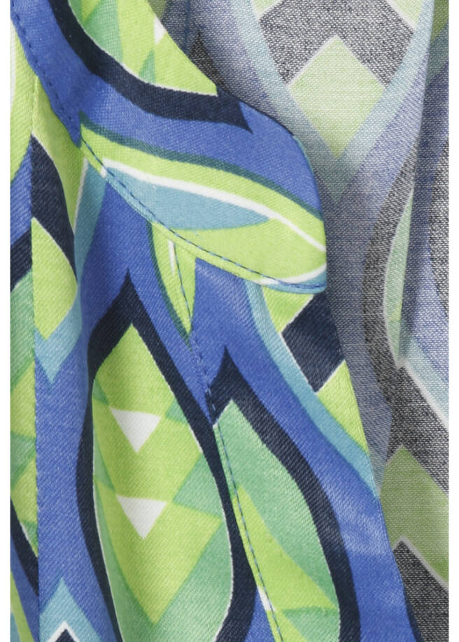 Farbenfrohes Viskose Kleid mit Allover Print / 