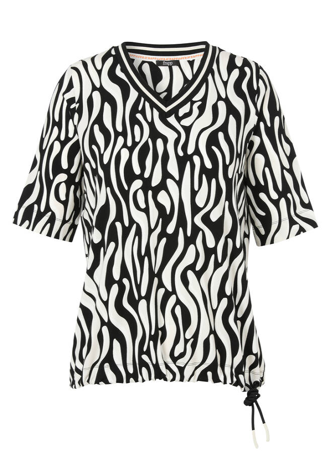 Black & White Print-Shirt Modern Animal / 