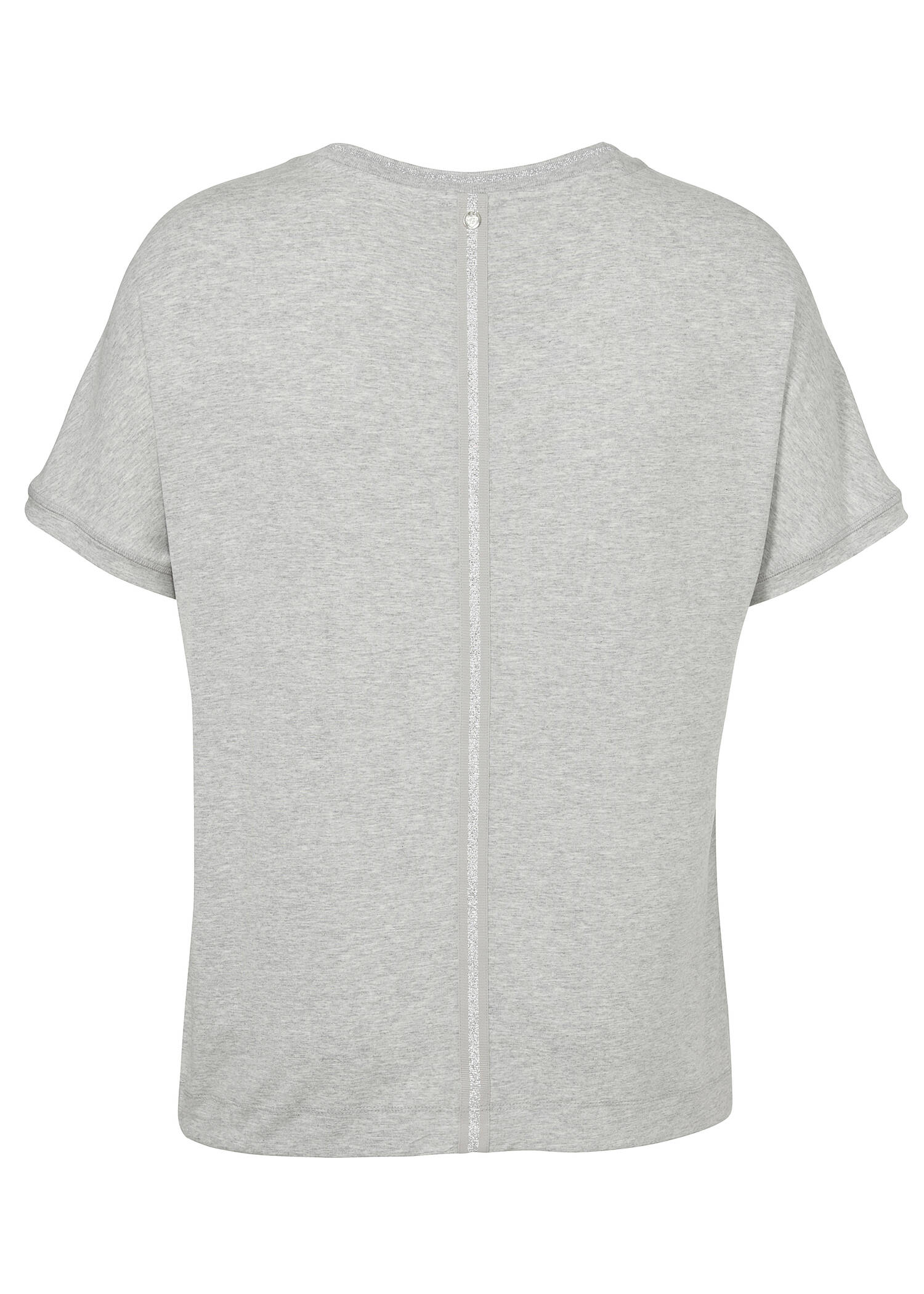 Print Blusenshirt mit grauem Rückteil /