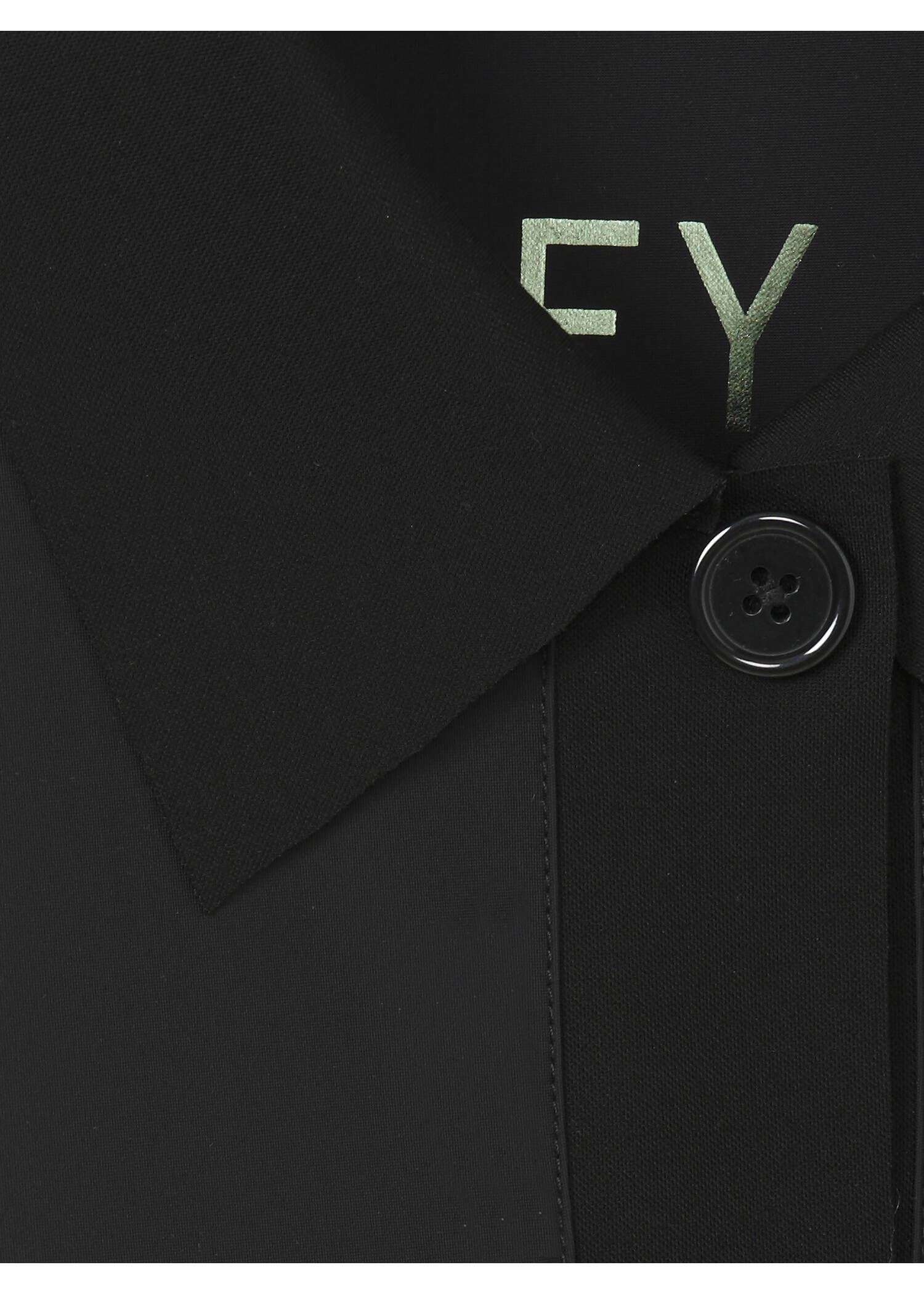 Schwarzes Hemdblusen-Kleid mit Taschen /