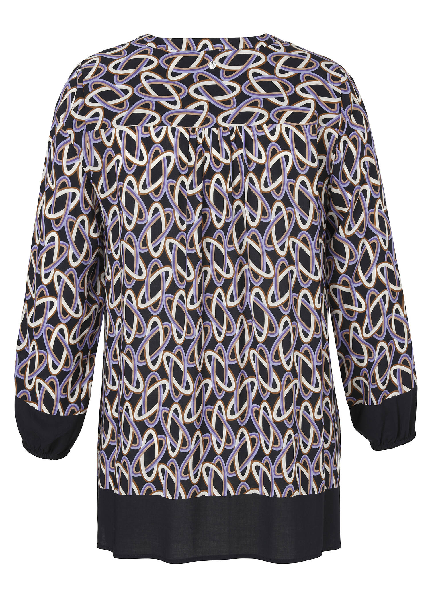 Fließende Viskose Tunika mit Allover Muster /