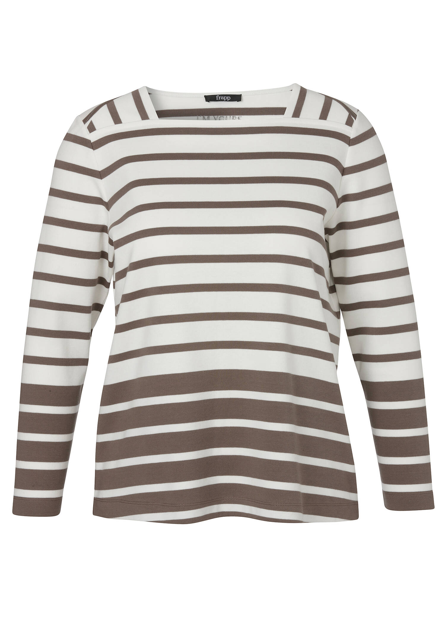 Zartes Baumwoll-Langarm-Shirt mit Ringelmuster /