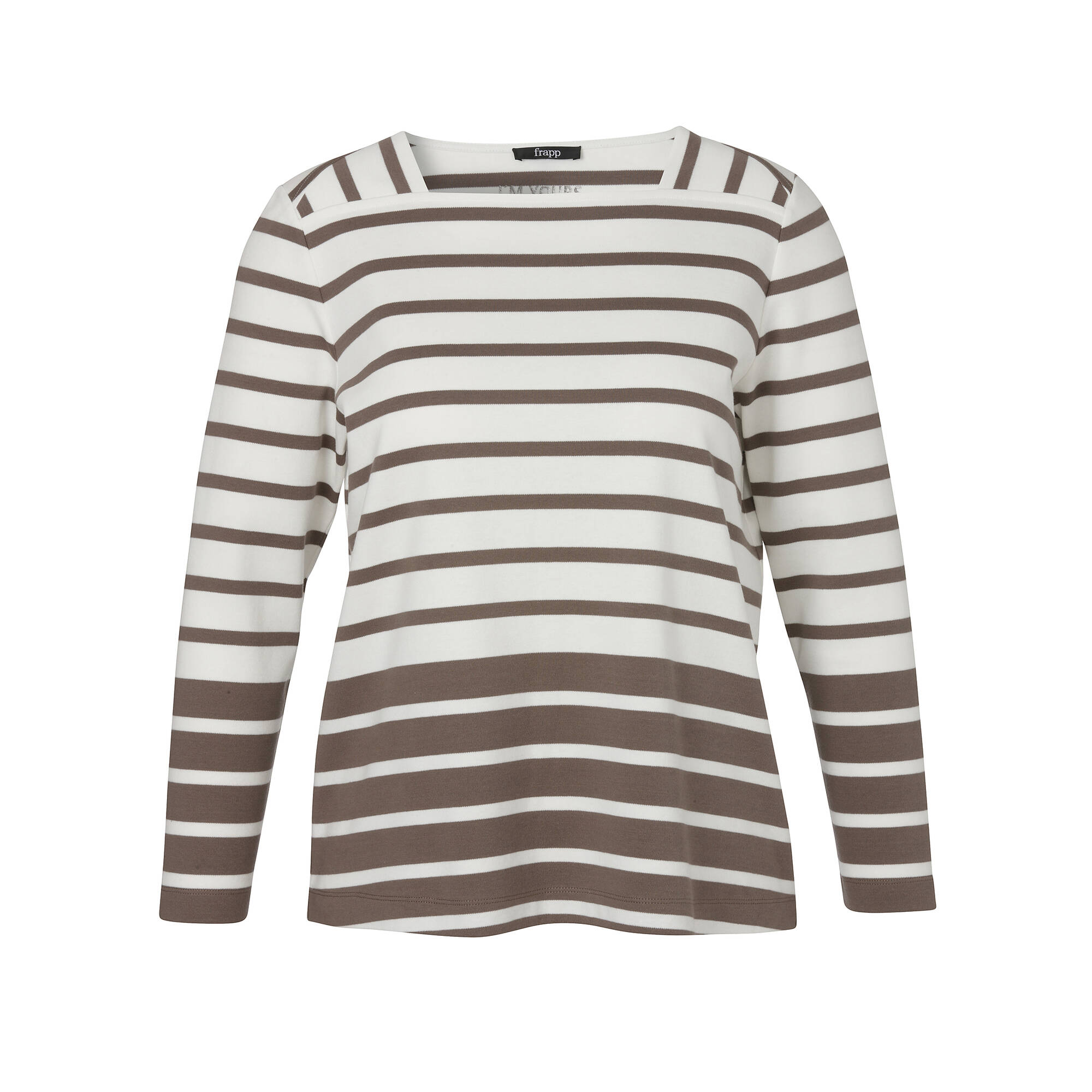 Zartes Baumwoll-Langarm-Shirt mit Ringelmuster