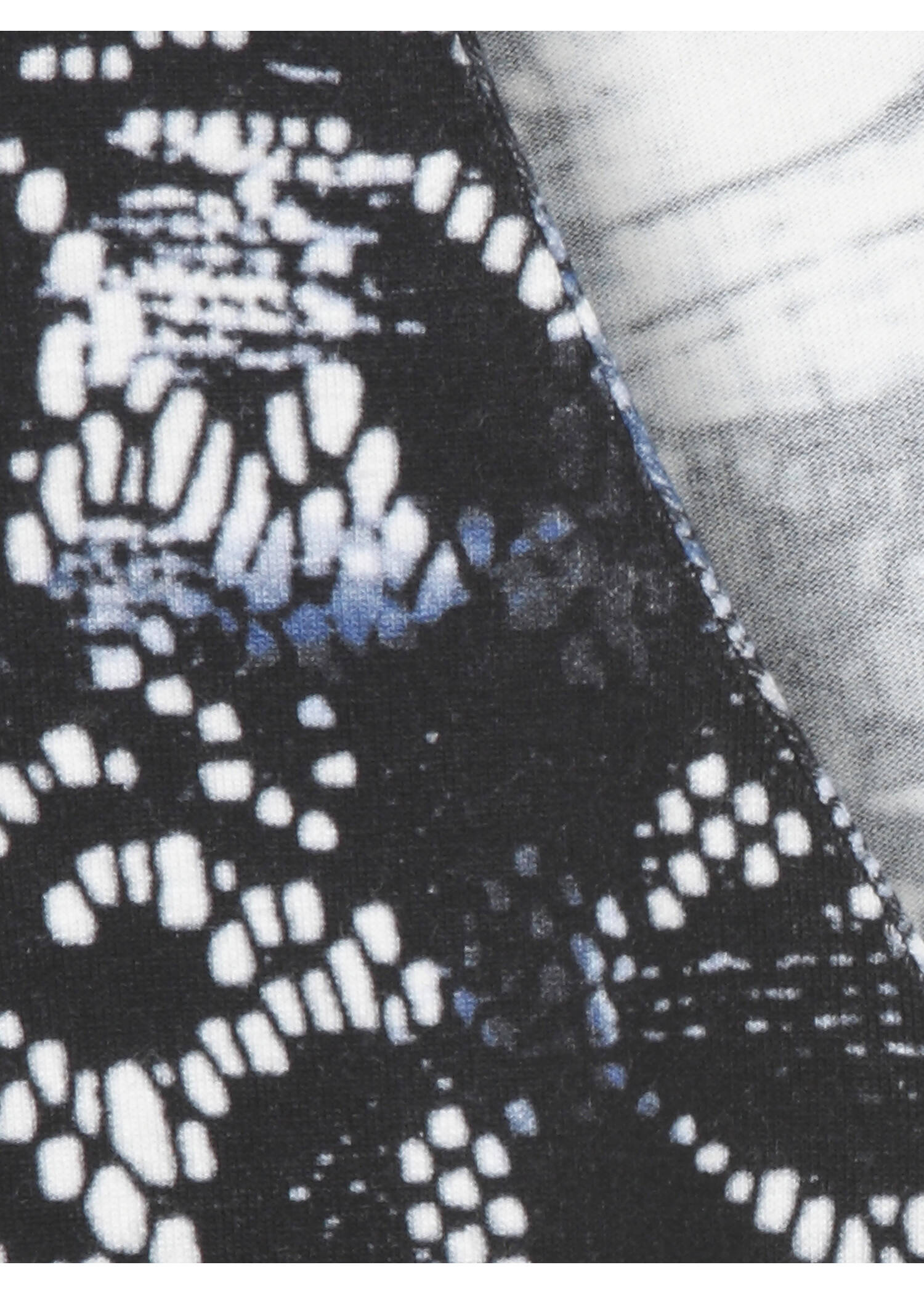 Allover Print Shirt mit V-Ausschnitt /