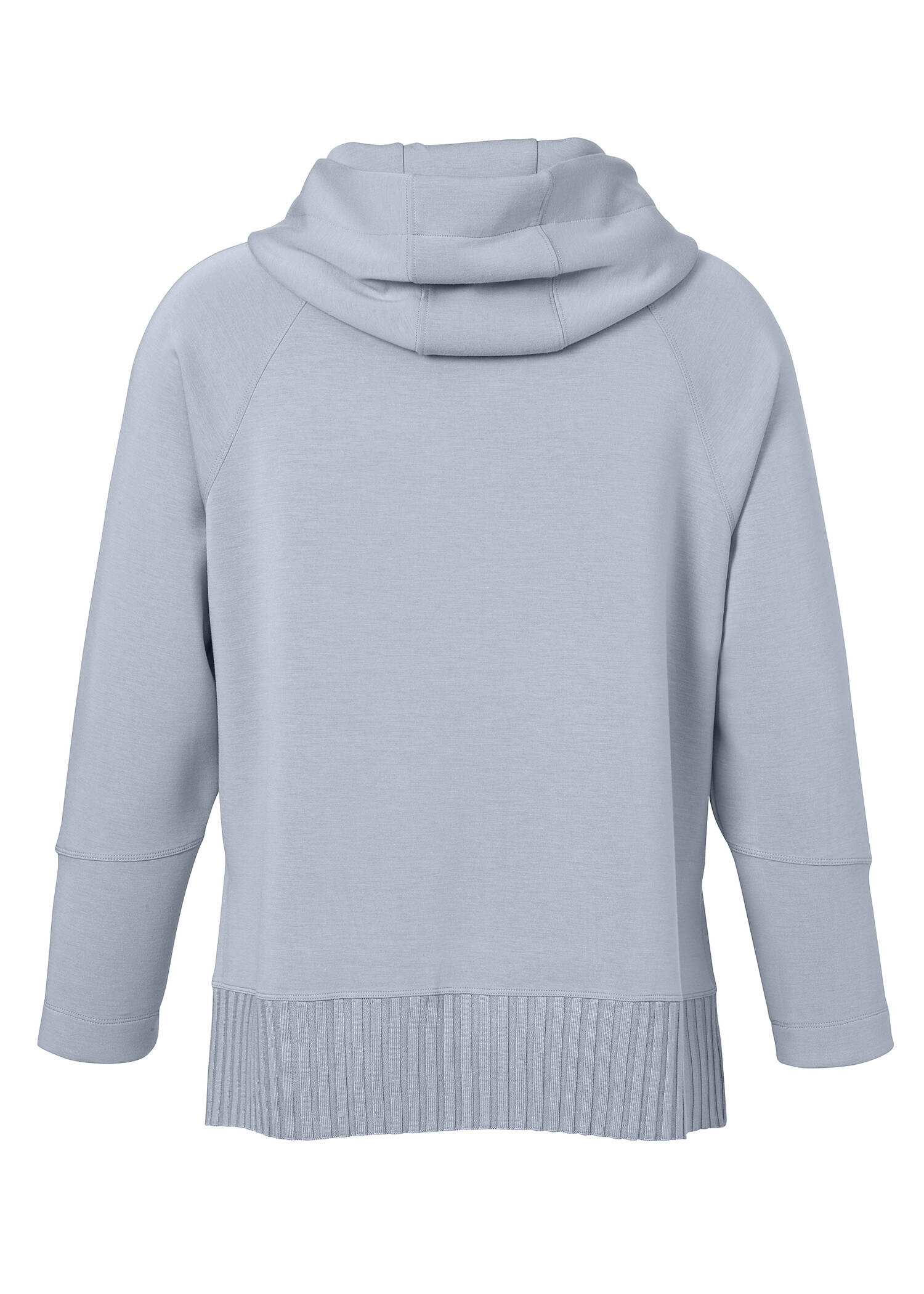 Klassischer Hoodie mit gestricktem Rippbund /