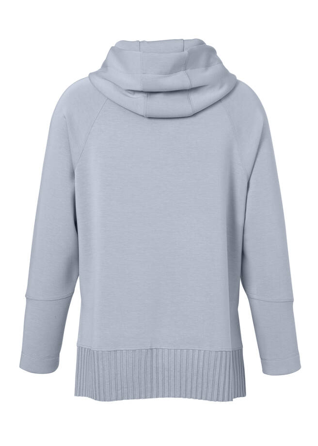 Klassischer Hoodie mit gestricktem Rippbund / 