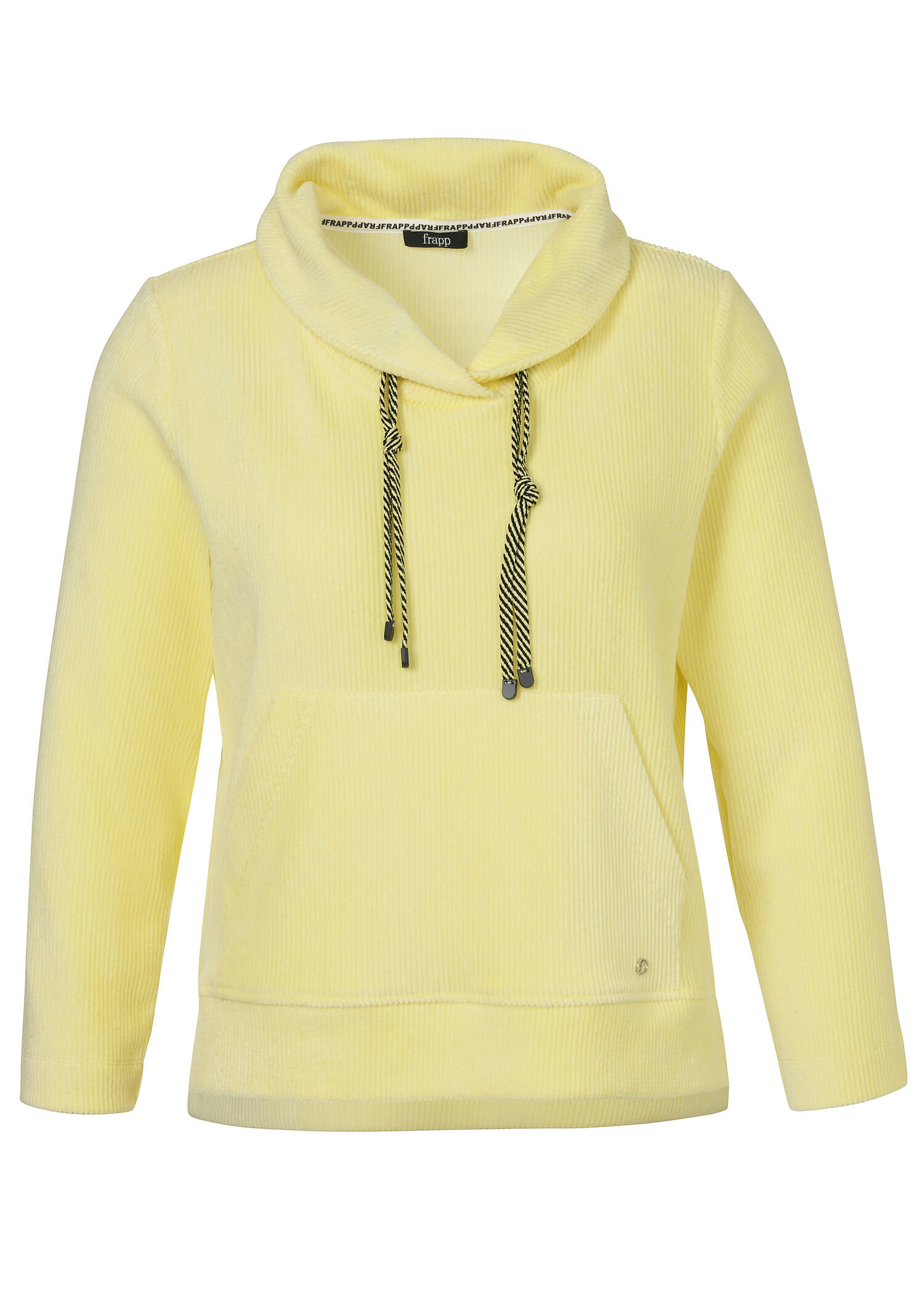 Samtiges Cord Sweatshirt mit Kängurutasche /